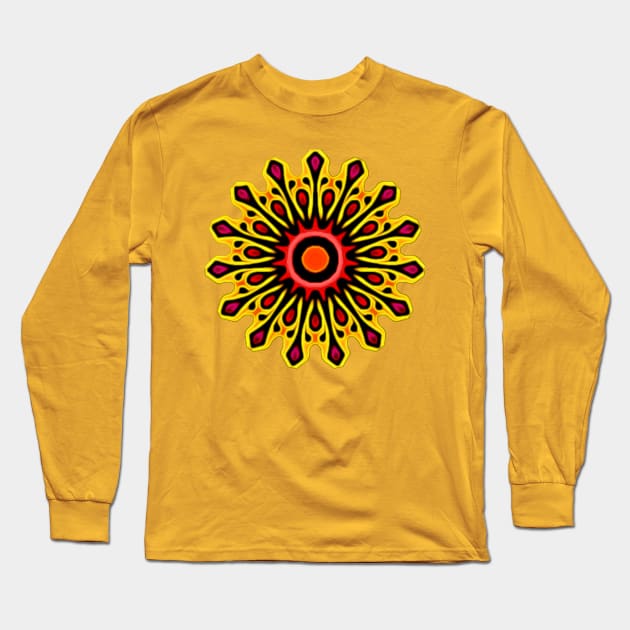 Sunburst Long Sleeve T-Shirt by StrangeCircle